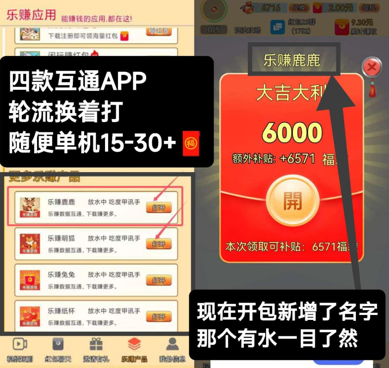 乐赚鹿鹿，玩法简単收溢高！