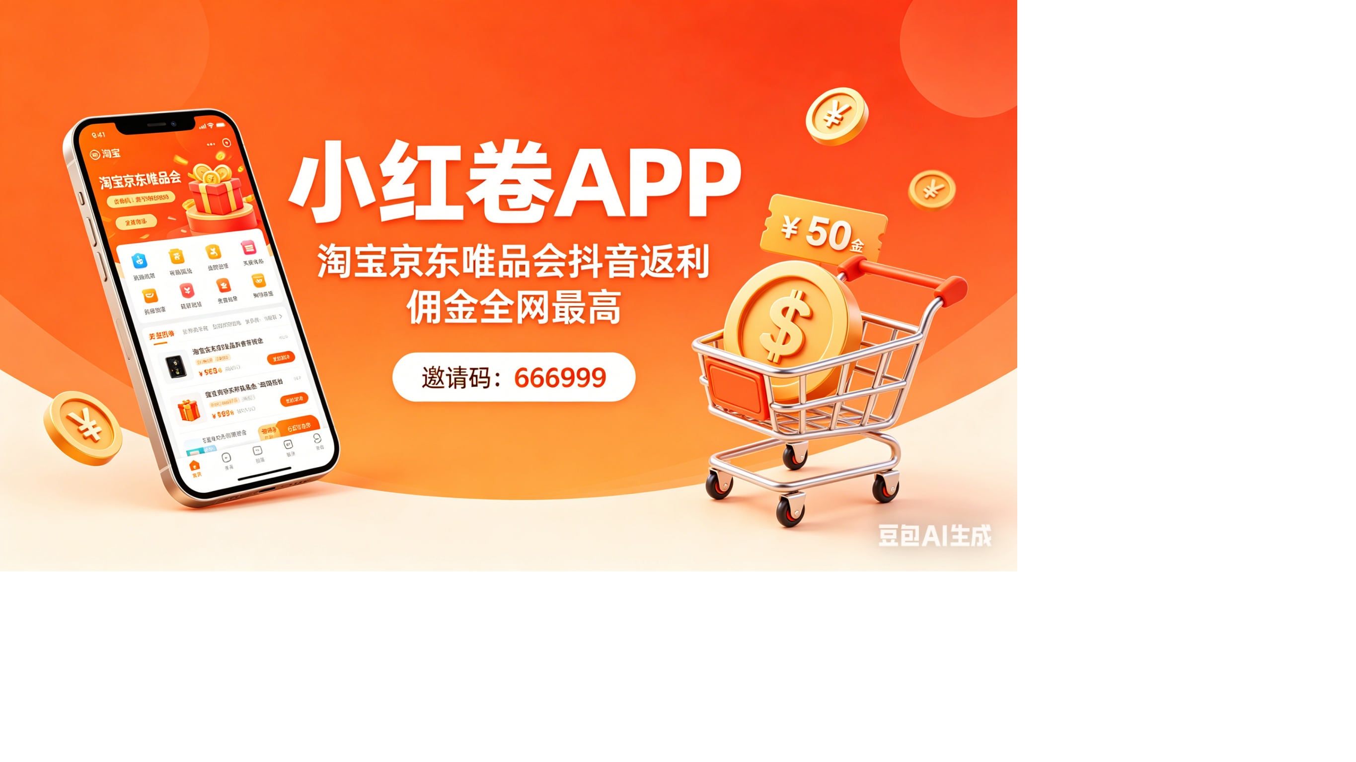 2026最新项目：小红卷APP全网返利最高，尽快上车官方邀请码666999
