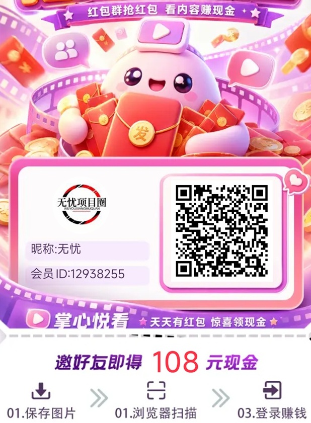 掌心悦看看广告收益最高的软件之一，看一个广告5毛钱！
